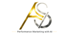 AS Performance Marketing with AI official transparent logo in gold and silver branding.